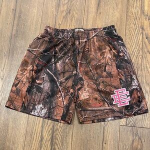 Camouflage Athletic Shorts with Logo